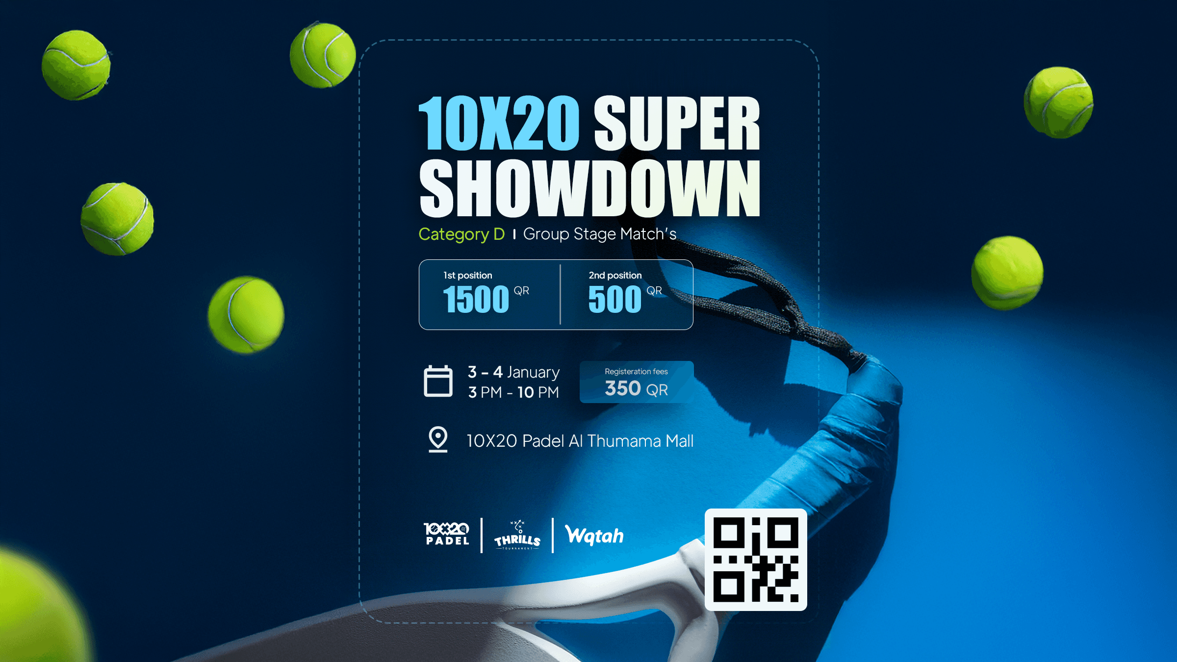 بطولة 10x20 للبادل مقدمة من ثريلز